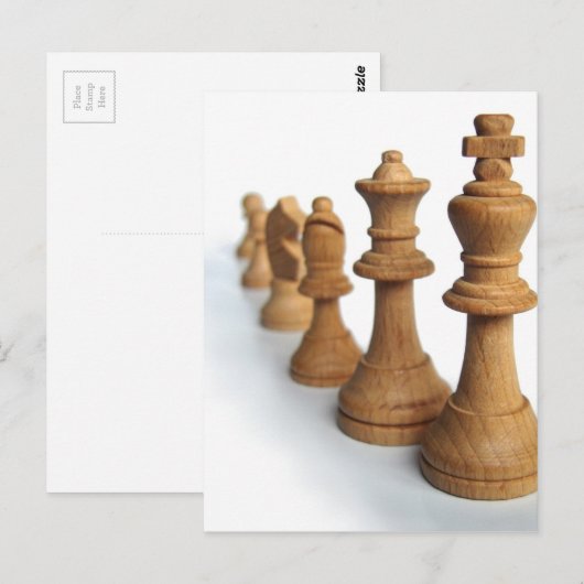 Schachpartituren Postkarte (Vorne/Hinten)
