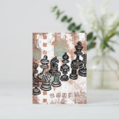 Schachpartituren Postkarte (Stehend Vorderseite)