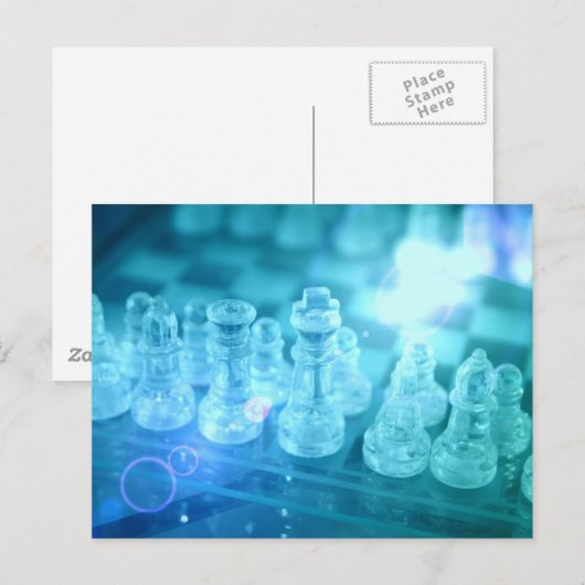 Schachpasskarte Postkarte (Vorne/Hinten)