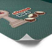 Schachpfeifen, Schachkerne und Kastanien Poster (Ecke)