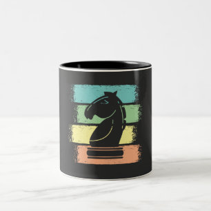 Schachpferd Retro Zweifarbige Tasse