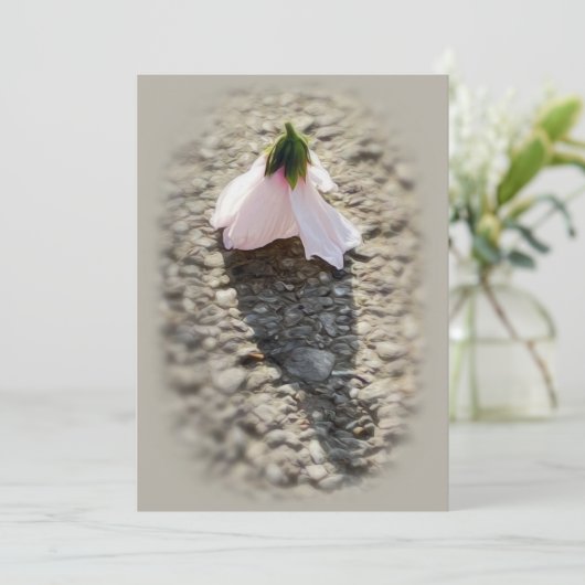 Schachpflaster-Blume Einladung (Stehend Vorderseite)