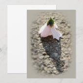 Schachpflaster-Blume Einladung (Vorne/Hinten)