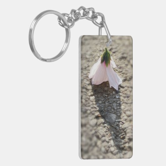 Schachpflaster-Blume Schlüsselanhänger (Vorderseite links)