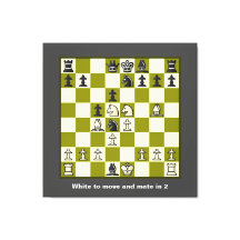 Schachpuzzle Mate in 2 gesteppten Leinwänden Print