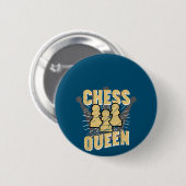 Schachqueen Kids & Women-Geschenk Button (Vorne & Hinten)