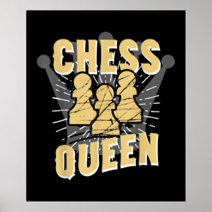 Schachqueen Kids & Women-Geschenk Poster