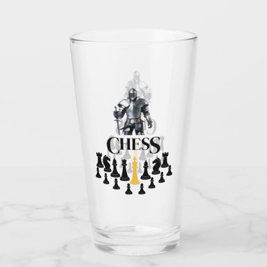 SchachRitter mit Schwert Glas (Rückseite)