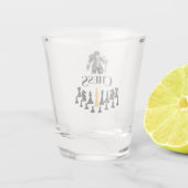 SchachRitter mit Schwert Schnapsglas (Rückseite)