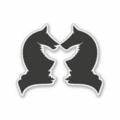 Schachritter und Adler Aufkleber (Vorderseite)