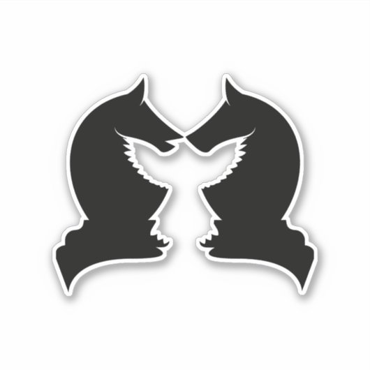 Schachritter und Adler Aufkleber (Vorderseite)