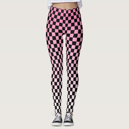 Schachrosa Leggings (Vorderseite)