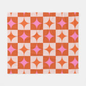 Schachrosa Sternexplosionen aus dem Mittelalter Fleecedecke (Vorderseite (Horizontal))