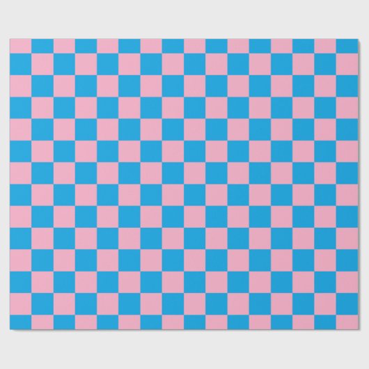 Schachrosa und Türkis Geschenkpapier (Flach)