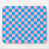 Schachrosa und Türkis Mousepad (Vorne)