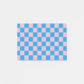 Schachrosa und Türkis Post-it Klebezettel (Vorderseite)