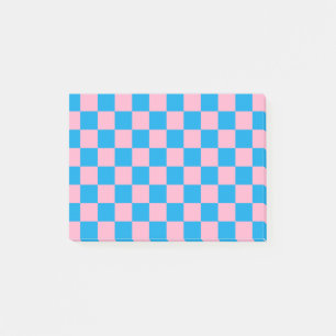 Schachrosa und Türkis Post-it Klebezettel
