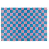 Schachrosa und Türkis Schneidebrett (Vorderseite)