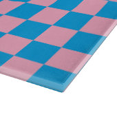 Schachrosa und Türkis Schneidebrett (Ecke)