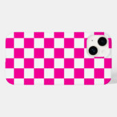 Schachrosa und Weiß Case-Mate iPhone Hülle (Rückseite (Horizontal))