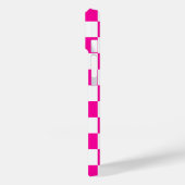 Schachrosa und Weiß Case-Mate iPhone Hülle (Rückseite / Links)