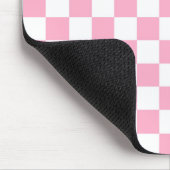 Schachrosa und weiß mousepad (Ecke)