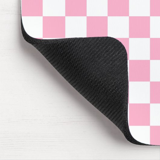 Schachrosa und weiß mousepad (Ecke)