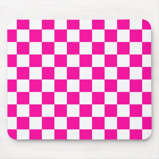 Schachrosa und Weiß Mousepad (Vorne)