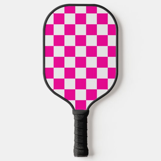 Schachrosa und Weiß Pickleball Schläger (Vorderseite)