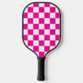 Schachrosa und Weiß Pickleball Schläger (Rückseite)