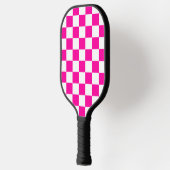 Schachrosa und Weiß Pickleball Schläger (Links)
