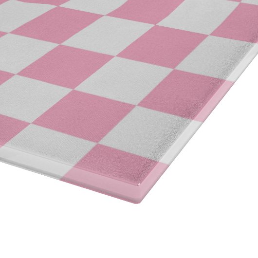 Schachrosa und Weiß Schneidebrett (Ecke)