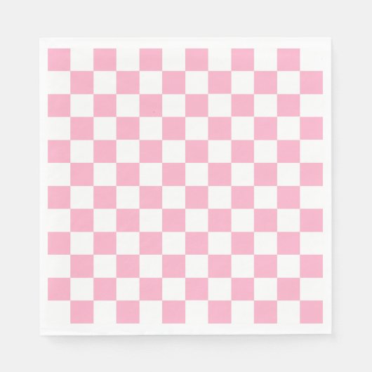 Schachrosa und weiß serviette (Vorderseite)