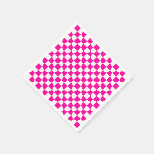 Schachrosa und Weiß Serviette (Ecke)