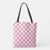 Schachrosa und Weiß Tasche (Rückseite)