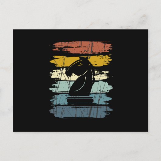 Schachrost Retro Postkarte (Vorderseite)
