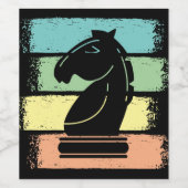 Schachrost Retro Weinetikett (Einzelnes Label)