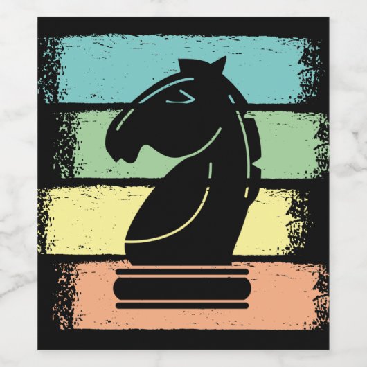 Schachrost Retro Weinetikett (Einzelnes Label)