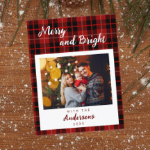 Schachrotes Muster Weihnachtskarte