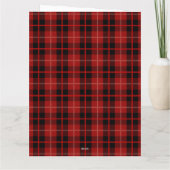 Schachrotes Muster Weihnachtskarte Karte (Rückseite)