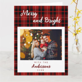 Schachrotes Muster Weihnachtskarte Karte