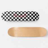 Schachrotes Skateboard für den weißen und schwarze (Horizontal)