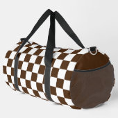 Schachrotes und weißes Muster Duffle Bag (Rechte Ecke)