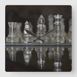 Schachsäulensperre Quadratische Wanduhr