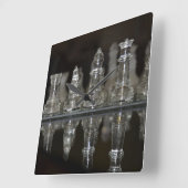 Schachsäulensperre Quadratische Wanduhr (Winkel)