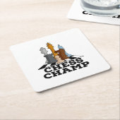 Schachschach Rechteckiger Pappuntersetzer (angewinkelt)