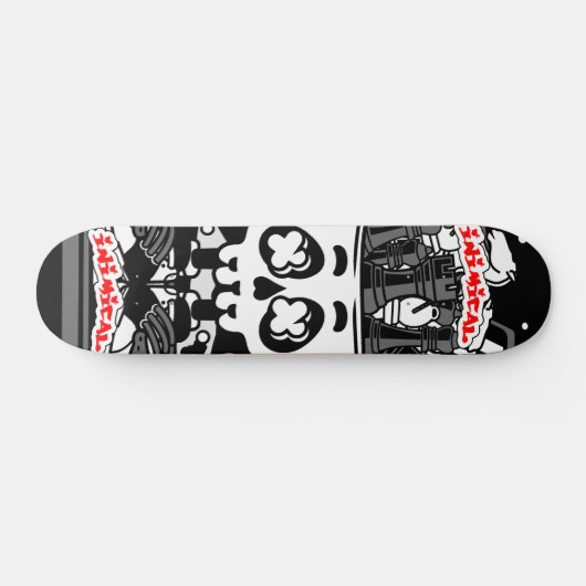 Schachschädel Skateboard (Horizontal)