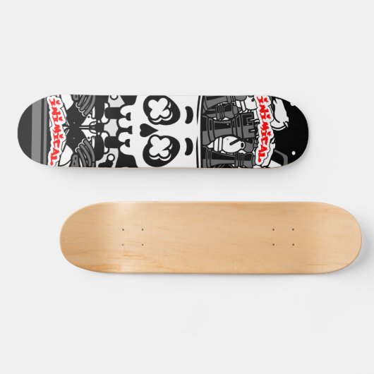 Schachschädel Skateboard (Horizontal)