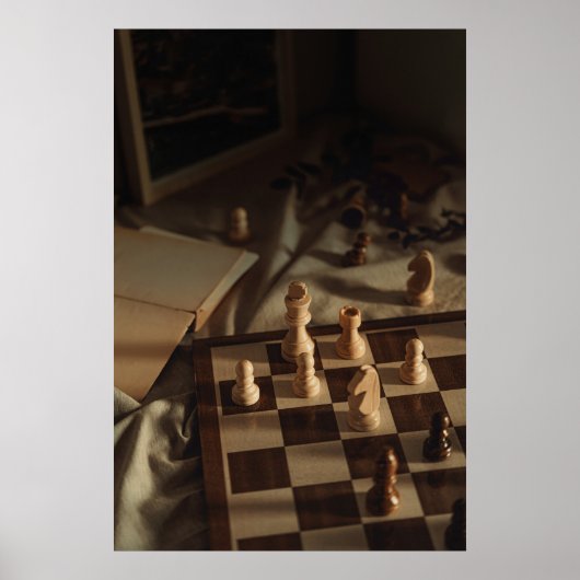 Schachschule Kunstfoto Poster (Vorne)