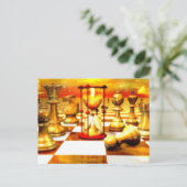 Schachserie, Schachfiguren, Schachkunst Postkarte (Stehend Vorderseite)